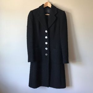 Banana Republic Black Coat with Silver Buttons